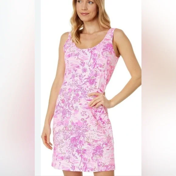 EUC Lilly Pulitzer Newberri Tank Dress in Seaside Scene Size Large - Picture 7 of 8